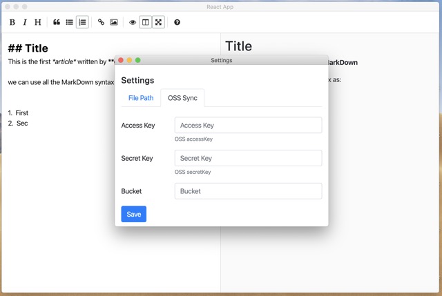 OSS Configure